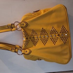 Big Buddha Yellow Purse with wallet and shoulder strap